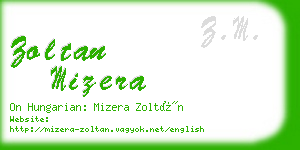 zoltan mizera business card